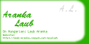 aranka laub business card